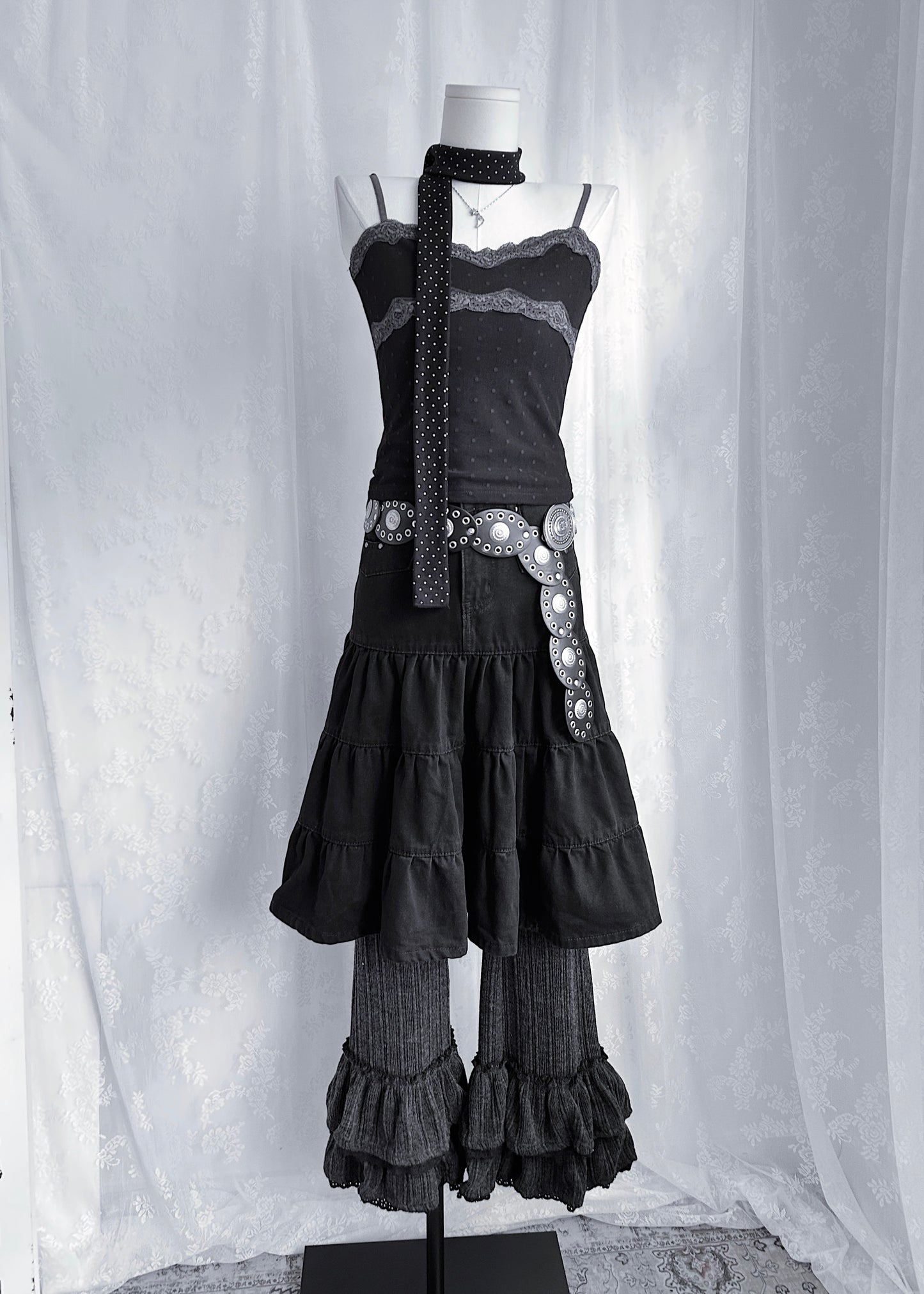 𝐋𝐚𝐜𝐞 𝐏𝐨𝐥𝐤𝐚 𝐃𝐨𝐭 𝐌𝐞𝐬𝐡 𝐓𝐚𝐧𝐤 𝐓𝐨𝐩 - 𝐁𝐥𝐚𝐜𝐤