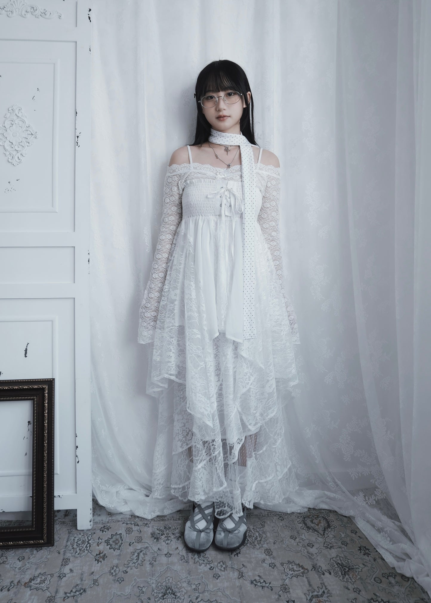 𝐕𝐚𝐥𝐞𝐫𝐢𝐞𝐭𝐭𝐚 𝐋𝐚𝐜𝐞 𝐅𝐚𝐢𝐫𝐲 𝐃𝐫𝐞𝐬𝐬 - 𝐖𝐡𝐢𝐭𝐞