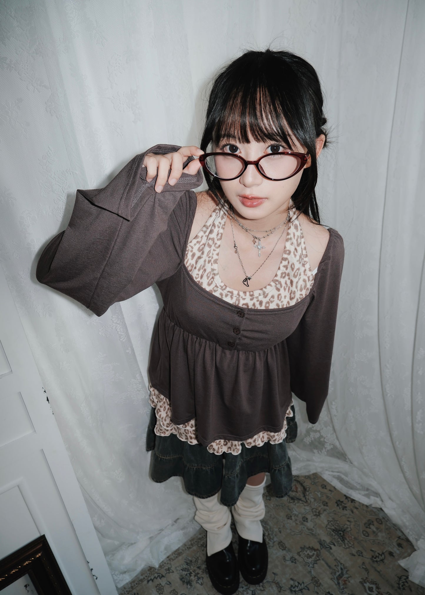 𝐋𝐞𝐨𝐩𝐚𝐫𝐝 𝐑𝐮𝐟𝐟𝐥𝐞 𝐇𝐚𝐥𝐭𝐞𝐫 𝐓𝐨𝐩 - 𝐎𝐚𝐭𝐦𝐞𝐚𝐥