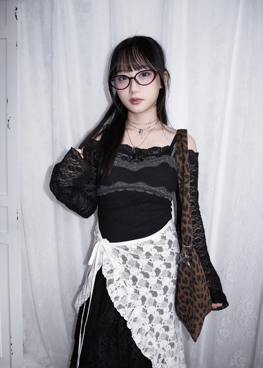 𝐋𝐚𝐜𝐞 𝐏𝐨𝐥𝐤𝐚 𝐃𝐨𝐭 𝐌𝐞𝐬𝐡 𝐓𝐚𝐧𝐤 𝐓𝐨𝐩 - 𝐁𝐥𝐚𝐜𝐤