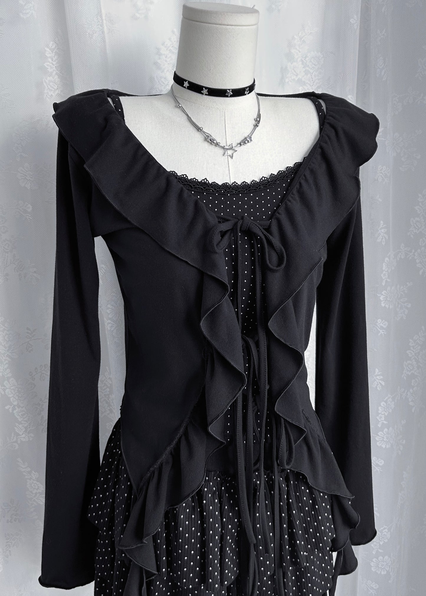 𝐏𝐨𝐥𝐤𝐚 𝐃𝐨𝐭𝐬 𝐋𝐚𝐜𝐞 𝐓𝐚𝐧𝐤 𝐓𝐨𝐩 - 𝐁𝐥𝐚𝐜𝐤