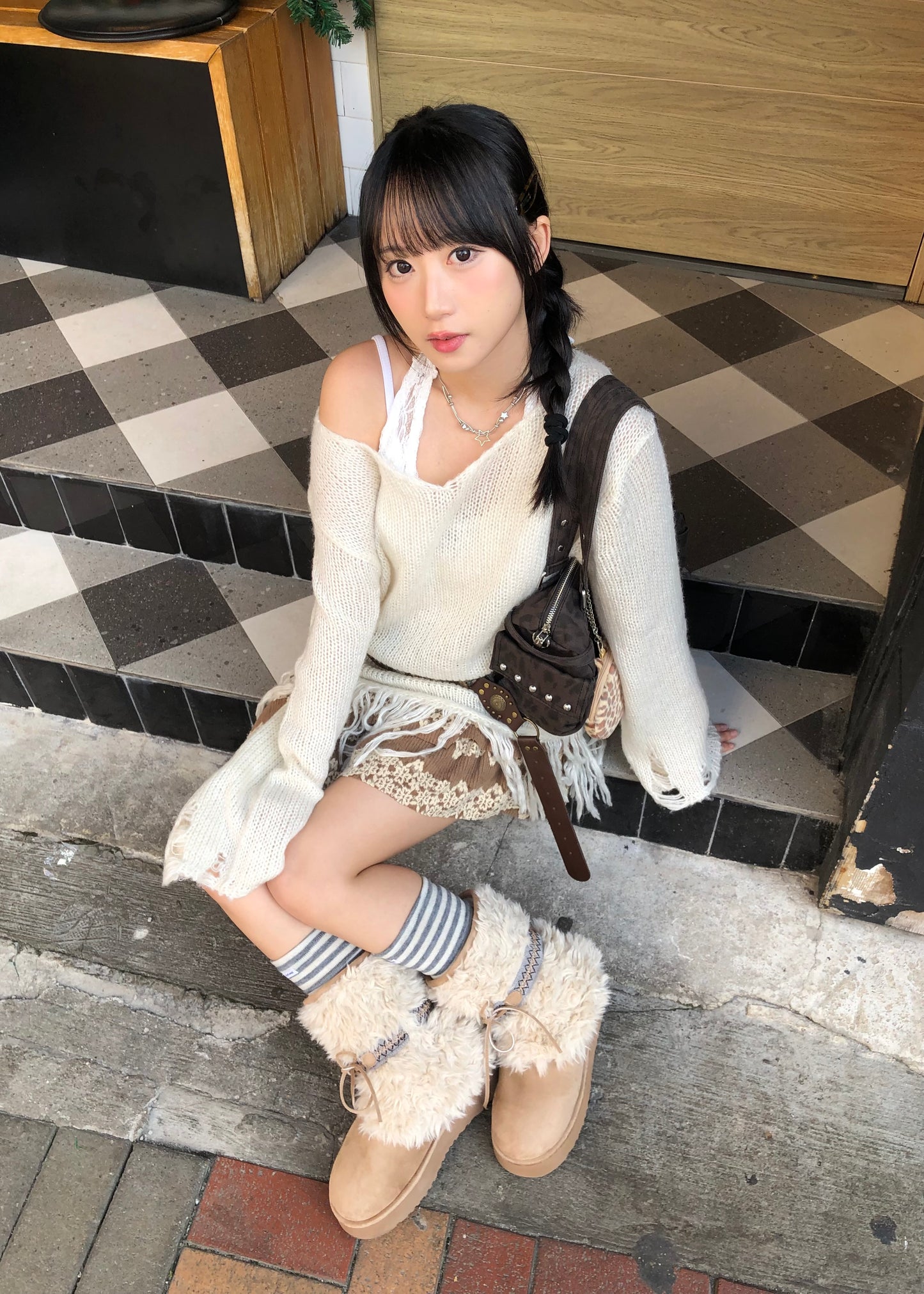 𝐒𝐚𝐯𝐢𝐧𝐚 𝐊𝐧𝐢𝐭 𝐑𝐮𝐟𝐟𝐥𝐞 𝐒𝐤𝐢𝐫𝐭