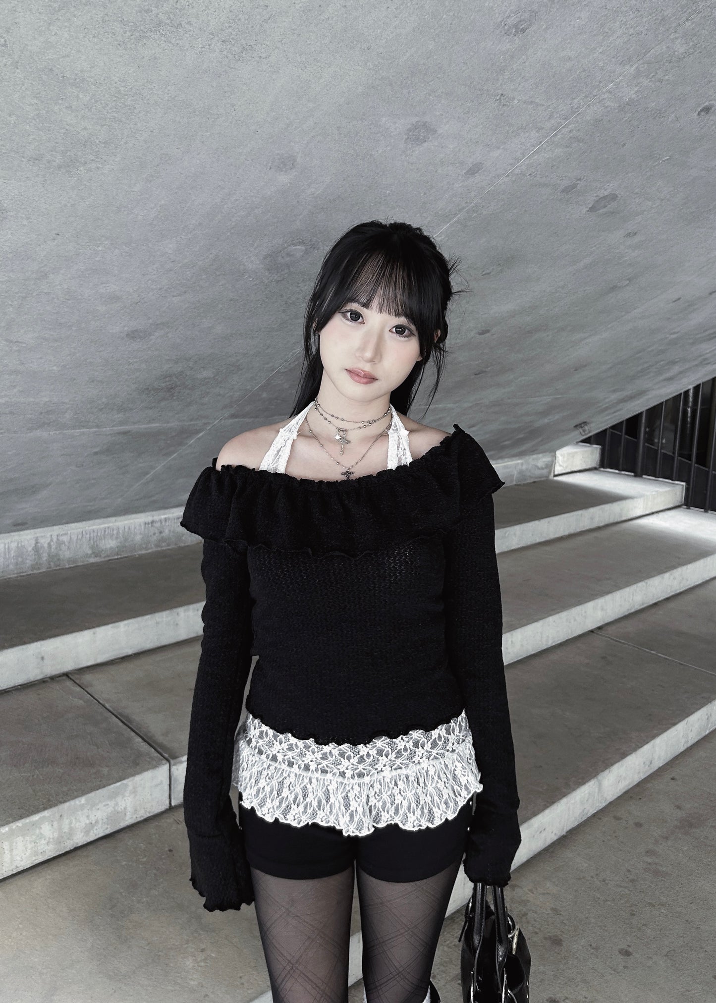 𝐋𝐢𝐬𝐞𝐭𝐭𝐚 𝐋𝐚𝐜𝐞 𝐑𝐮𝐟𝐟𝐥𝐞 𝐇𝐚𝐥𝐭𝐞𝐫 𝐓𝐨𝐩 - 𝐖𝐡𝐢𝐭𝐞