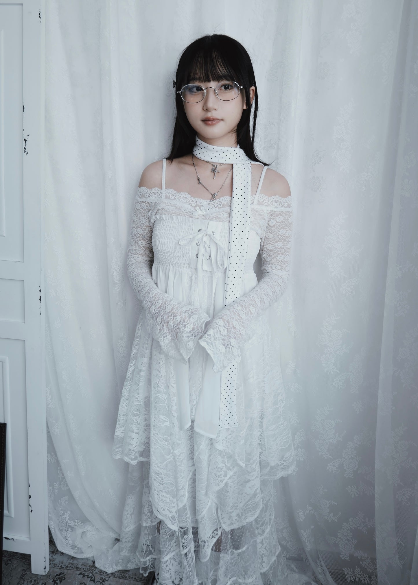 𝐕𝐚𝐥𝐞𝐫𝐢𝐞𝐭𝐭𝐚 𝐋𝐚𝐜𝐞 𝐅𝐚𝐢𝐫𝐲 𝐃𝐫𝐞𝐬𝐬 - 𝐖𝐡𝐢𝐭𝐞