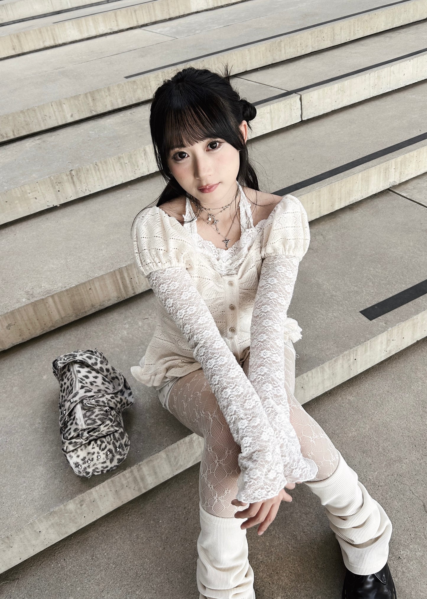 𝐂𝐢𝐧𝐭𝐢𝐚 𝐊𝐧𝐢𝐭 𝐑𝐮𝐟𝐟𝐥𝐞 𝐏𝐮𝐟𝐟 𝐒𝐥𝐞𝐞𝐯𝐞 𝐓𝐨𝐩 - 𝐂𝐫𝐞𝐚𝐦