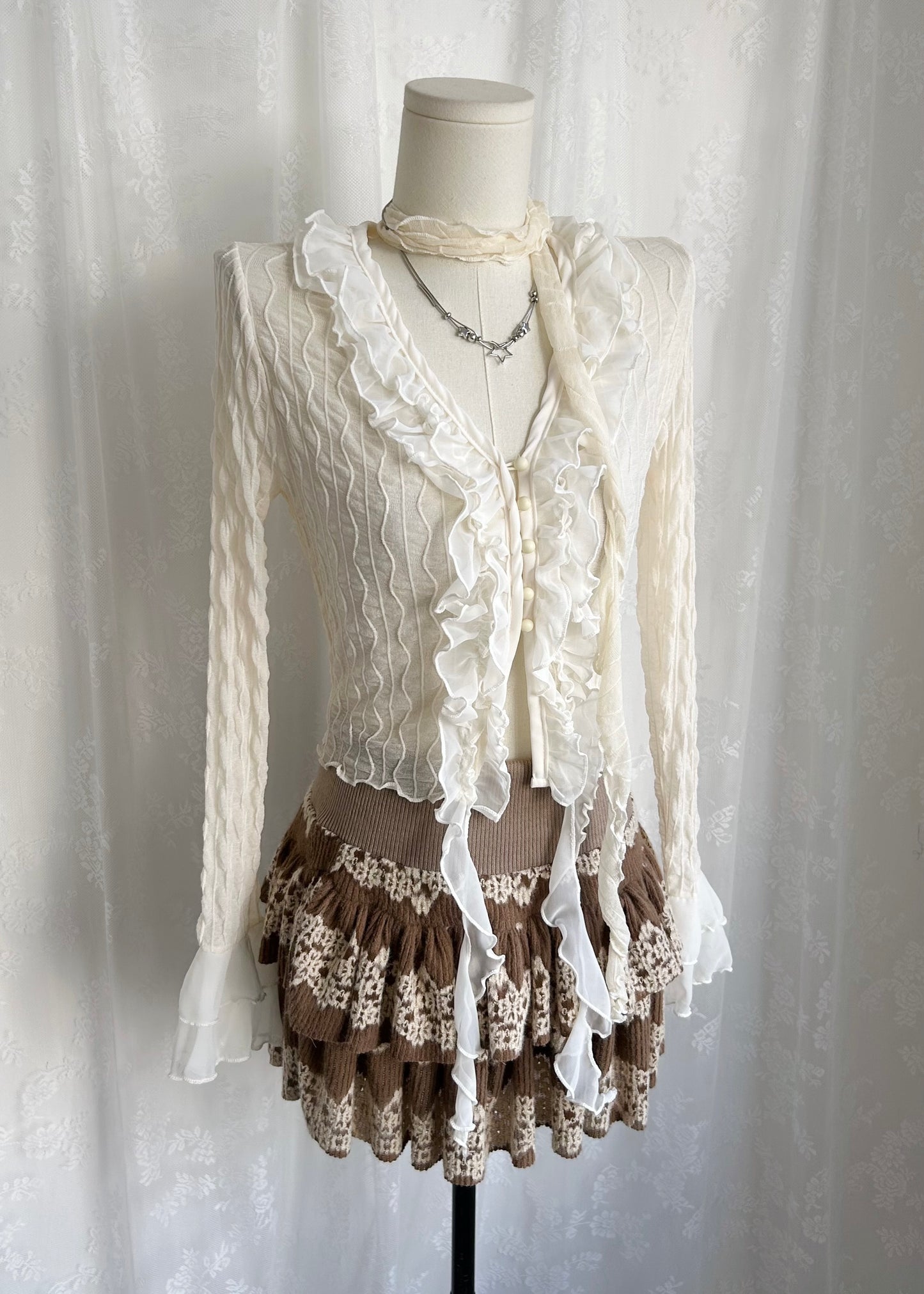 𝐒𝐚𝐯𝐢𝐧𝐚 𝐊𝐧𝐢𝐭 𝐑𝐮𝐟𝐟𝐥𝐞 𝐒𝐤𝐢𝐫𝐭