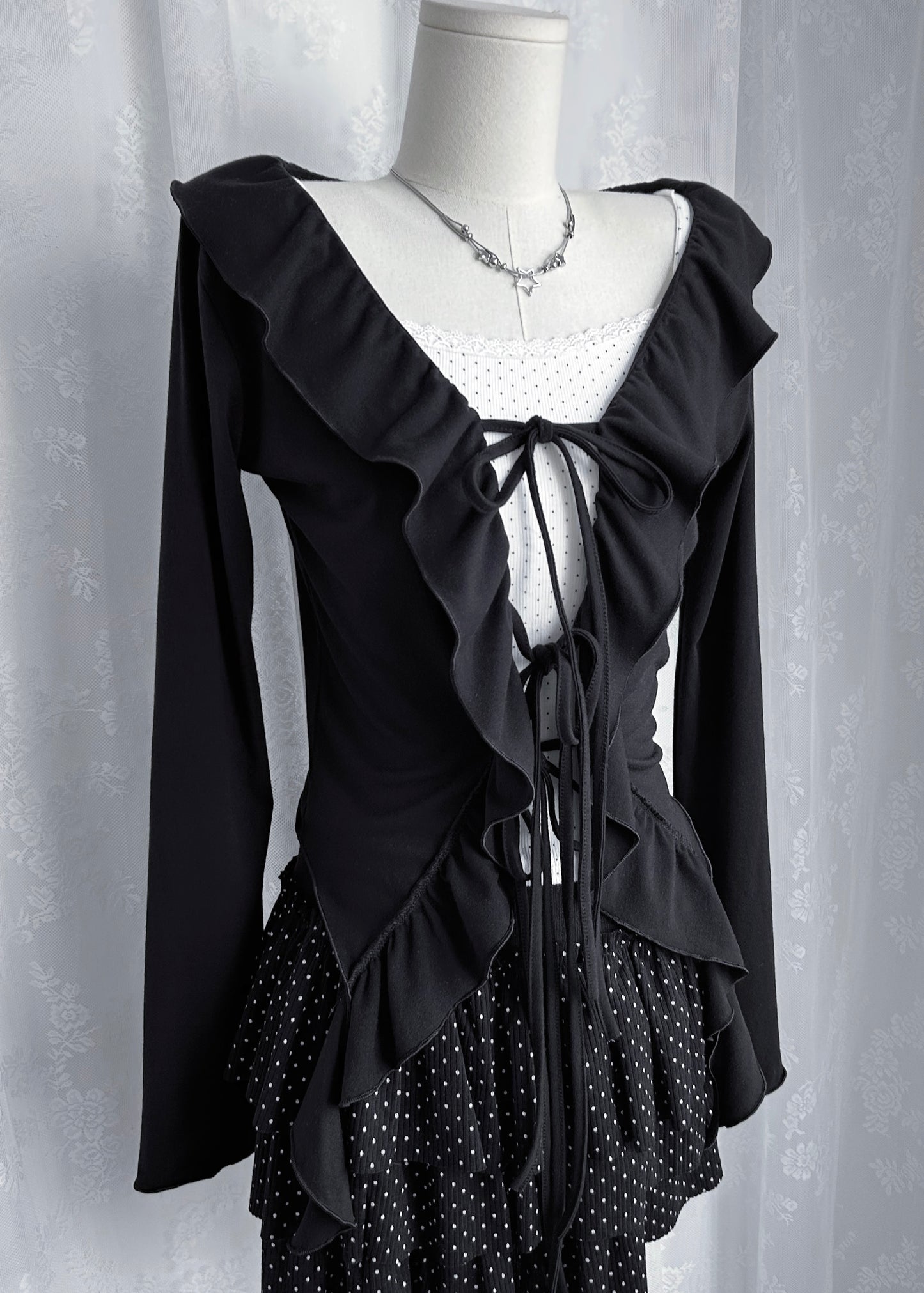 𝐏𝐨𝐥𝐤𝐚 𝐃𝐨𝐭𝐬 𝐋𝐚𝐜𝐞 𝐓𝐚𝐧𝐤 𝐓𝐨𝐩 - 𝐖𝐡𝐢𝐭𝐞