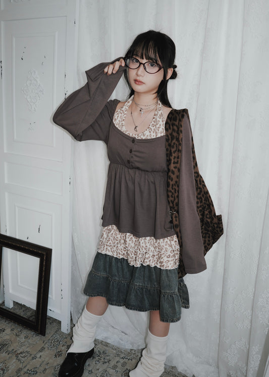 𝐋𝐞𝐨𝐩𝐚𝐫𝐝 𝐑𝐮𝐟𝐟𝐥𝐞 𝐇𝐚𝐥𝐭𝐞𝐫 𝐓𝐨𝐩 - 𝐎𝐚𝐭𝐦𝐞𝐚𝐥