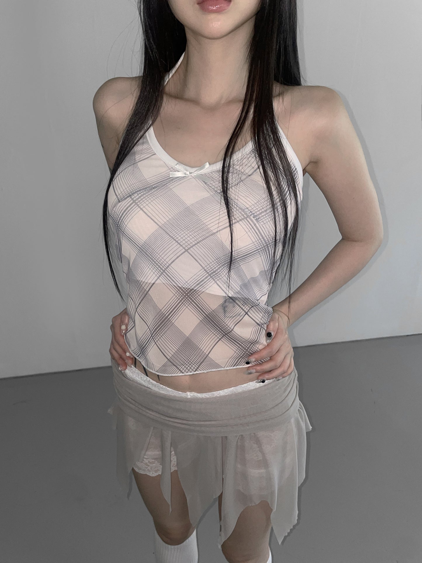 𝐒𝐢𝐞𝐧𝐚 𝐂𝐡𝐞𝐜𝐤𝐞𝐝 𝐌𝐞𝐬𝐡 𝐇𝐚𝐥𝐭𝐞𝐫 𝐓𝐚𝐧𝐤 - 𝐏𝐢𝐧𝐤