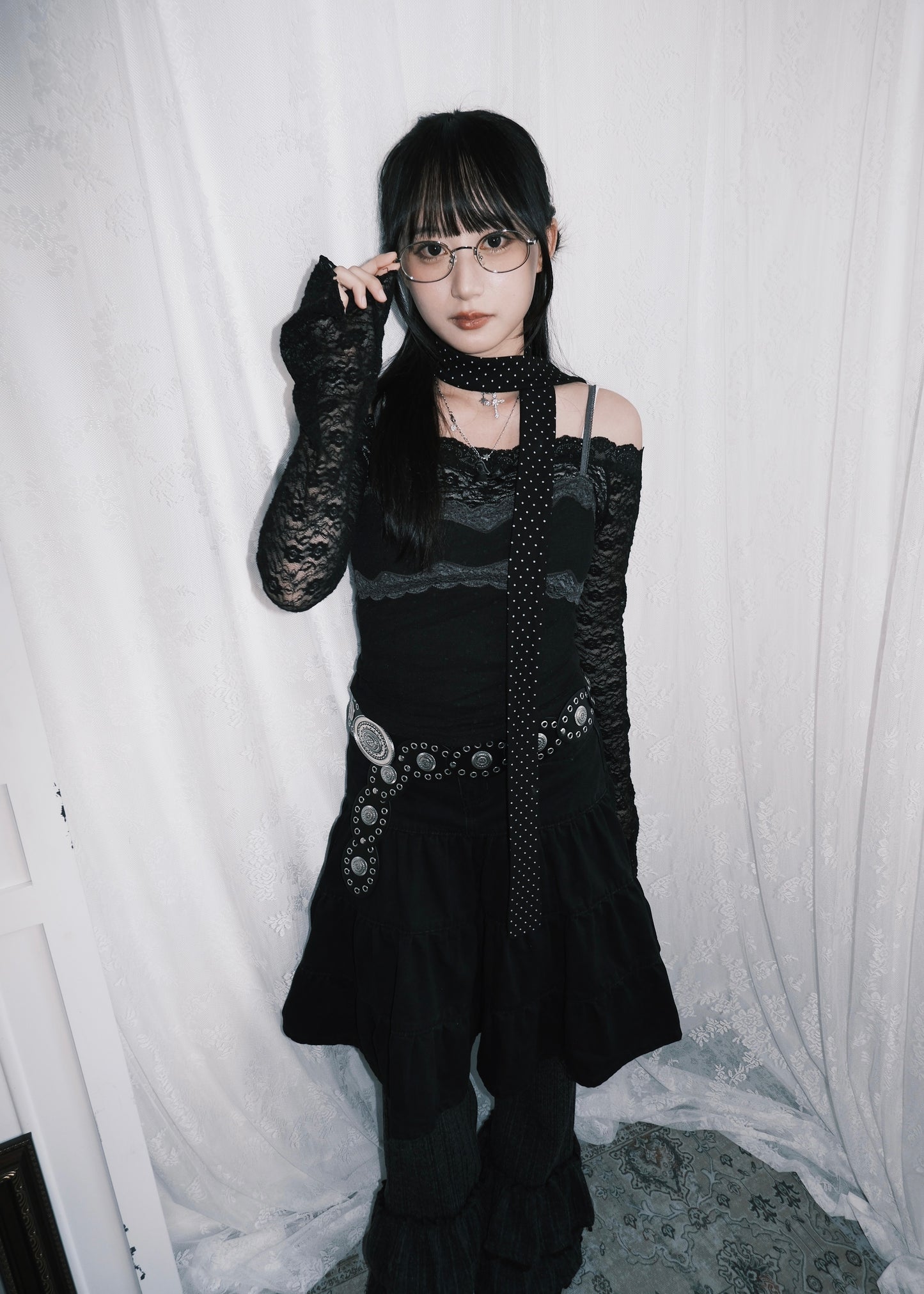 𝐋𝐚𝐜𝐞 𝐏𝐨𝐥𝐤𝐚 𝐃𝐨𝐭 𝐌𝐞𝐬𝐡 𝐓𝐚𝐧𝐤 𝐓𝐨𝐩 - 𝐁𝐥𝐚𝐜𝐤