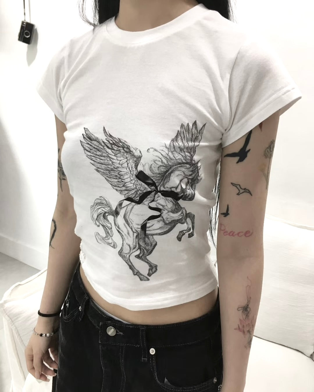 𝐃𝐫𝐞𝐚𝐦𝐲 𝐔𝐧𝐢𝐜𝐨𝐫𝐧 𝐋𝐚𝐜𝐞 𝐓𝐞𝐞 - 𝐖𝐡𝐢𝐭𝐞