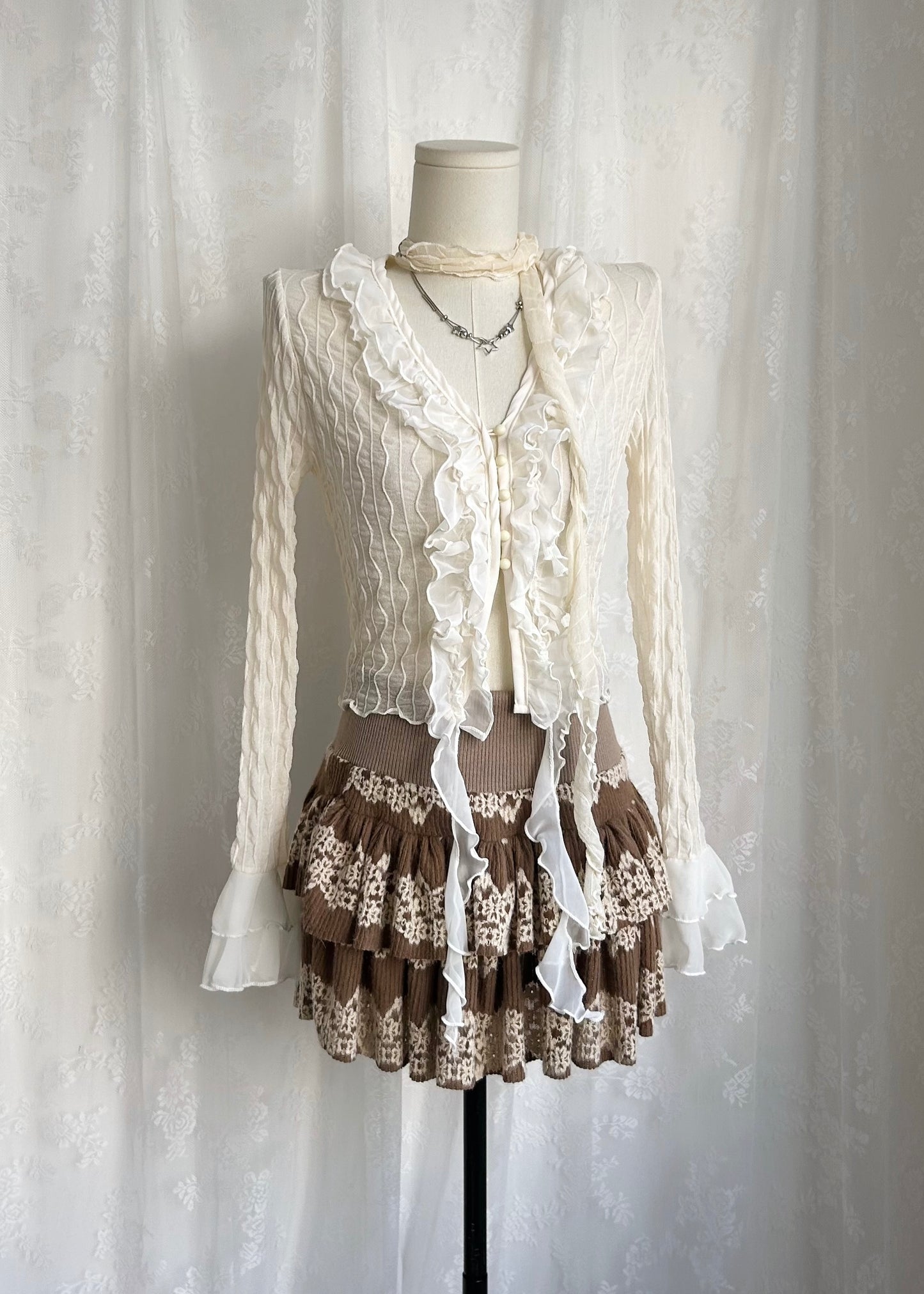 𝐒𝐚𝐯𝐢𝐧𝐚 𝐊𝐧𝐢𝐭 𝐑𝐮𝐟𝐟𝐥𝐞 𝐒𝐤𝐢𝐫𝐭