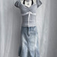 𝐕𝐢𝐧𝐞𝐭𝐭𝐚 𝐏𝐨𝐥𝐤𝐚 𝐃𝐨𝐭𝐬 𝐏𝐮𝐟𝐟 𝐒𝐥𝐞𝐞𝐯𝐞 𝐓𝐨𝐩 - 𝐆𝐫𝐞𝐲