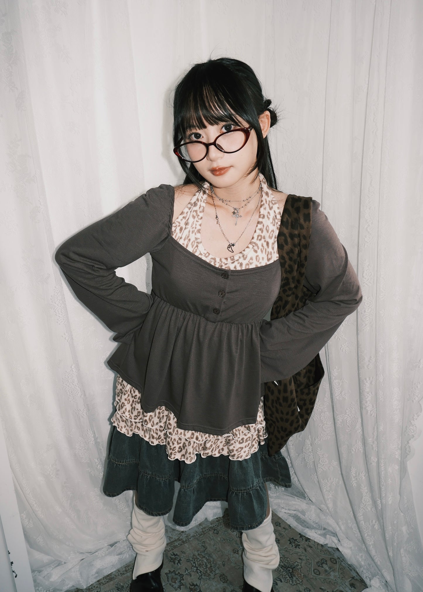 𝐋𝐞𝐨𝐩𝐚𝐫𝐝 𝐑𝐮𝐟𝐟𝐥𝐞 𝐇𝐚𝐥𝐭𝐞𝐫 𝐓𝐨𝐩 - 𝐎𝐚𝐭𝐦𝐞𝐚𝐥