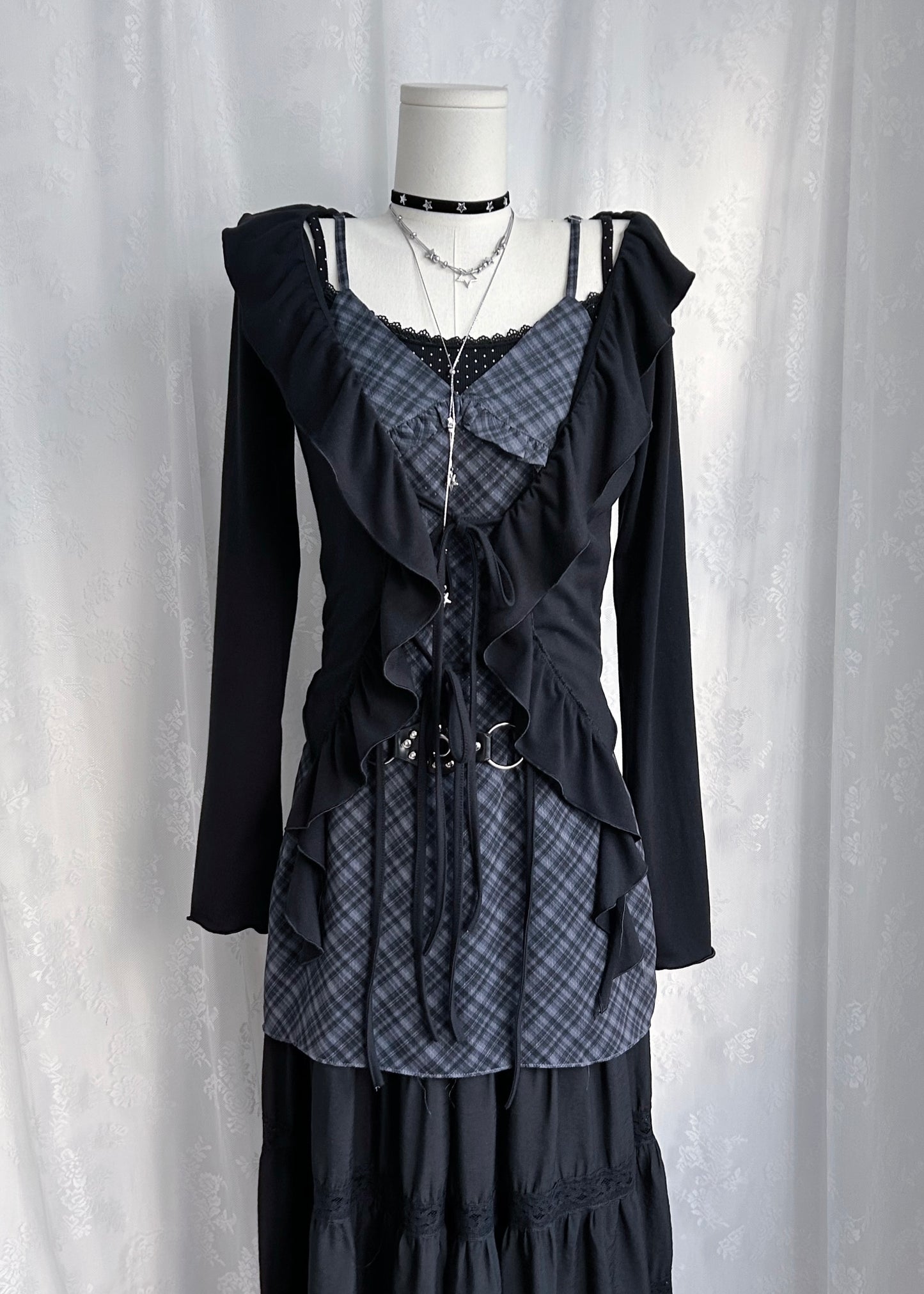 𝐏𝐨𝐥𝐤𝐚 𝐃𝐨𝐭𝐬 𝐋𝐚𝐜𝐞 𝐓𝐚𝐧𝐤 𝐓𝐨𝐩 - 𝐁𝐥𝐚𝐜𝐤