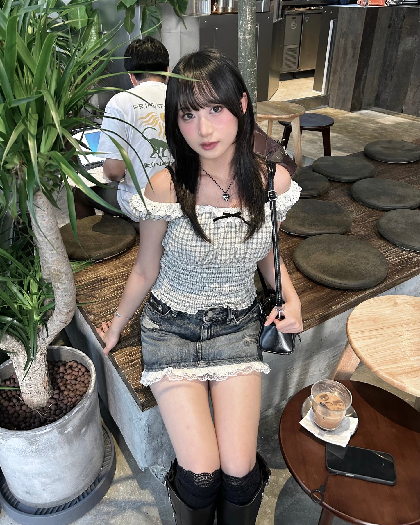 𝐎𝐫𝐧𝐞𝐥𝐥𝐚 𝐋𝐚𝐜𝐞 𝐃𝐢𝐬𝐭𝐫𝐞𝐬𝐬𝐞𝐝 𝐃𝐞𝐧𝐢𝐦 𝐒𝐤𝐢𝐫𝐭 - 𝐕𝐢𝐧𝐭𝐚𝐠𝐞 𝐁𝐥𝐮𝐞