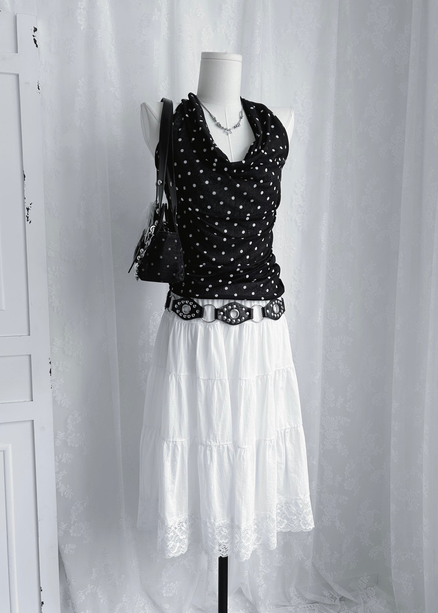 𝐊𝐢𝐤𝐨 𝐏𝐨𝐥𝐤𝐚 𝐃𝐨𝐭𝐬 𝐇𝐚𝐥𝐭𝐞𝐫 𝐓𝐨𝐩 - 𝐁𝐥𝐚𝐜𝐤
