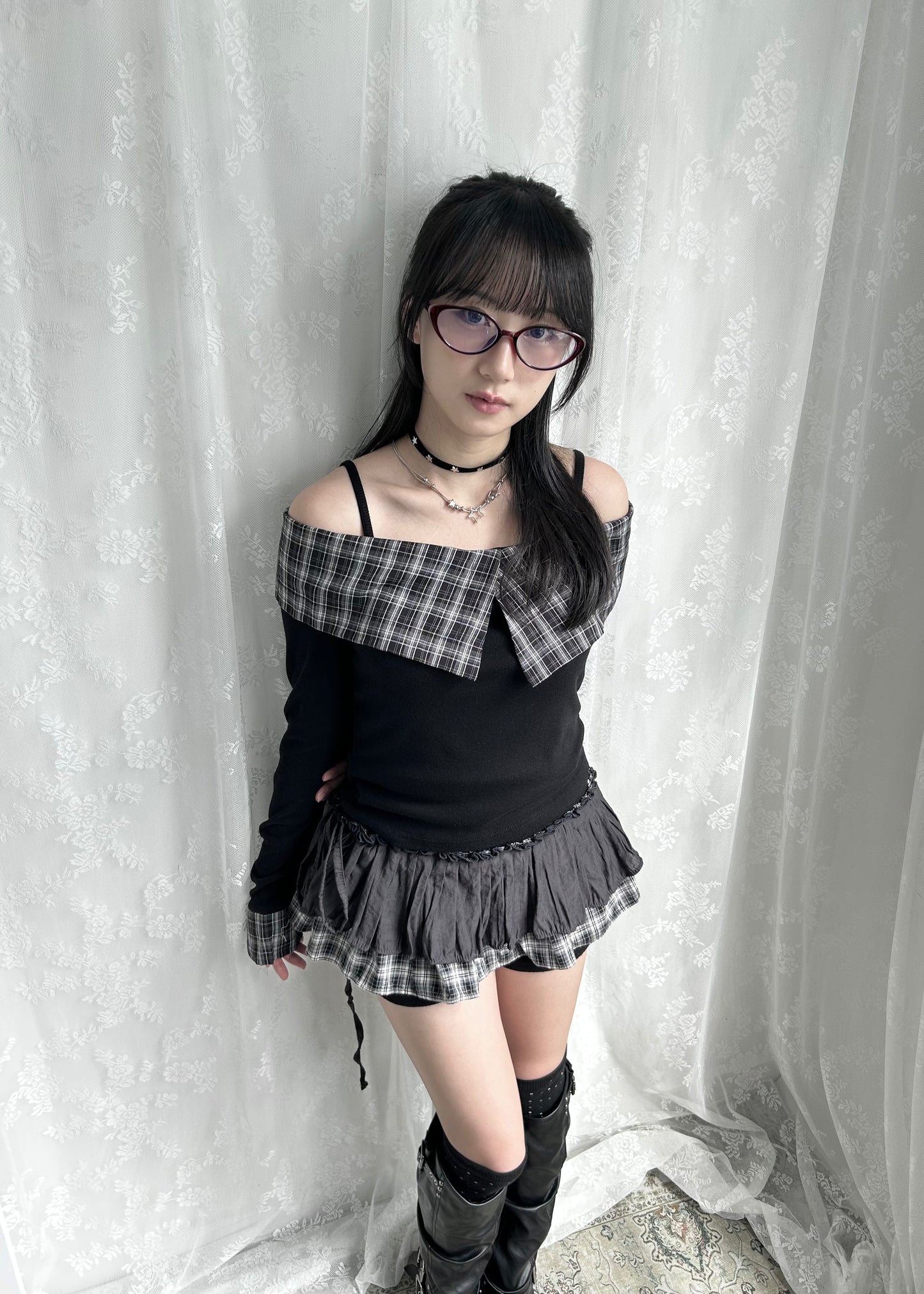 𝐓𝐰𝐨 𝐖𝐚𝐲 𝐂𝐡𝐞𝐜𝐤𝐞𝐝 𝐑𝐮𝐟𝐟𝐥𝐞 𝐋𝐚𝐲𝐞𝐫𝐢𝐧𝐠 𝐒𝐤𝐢𝐫𝐭