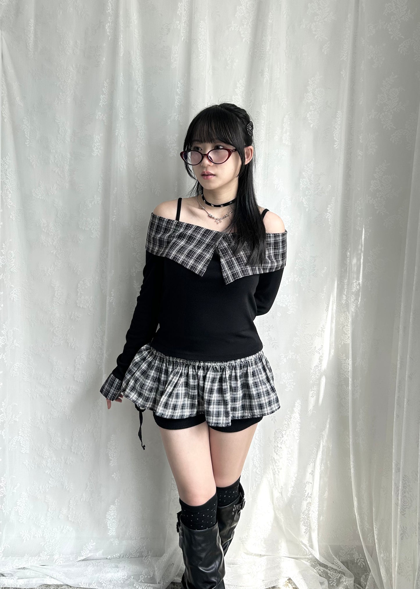 𝐓𝐰𝐨 𝐖𝐚𝐲 𝐂𝐡𝐞𝐜𝐤𝐞𝐝 𝐑𝐮𝐟𝐟𝐥𝐞 𝐋𝐚𝐲𝐞𝐫𝐢𝐧𝐠 𝐒𝐤𝐢𝐫𝐭