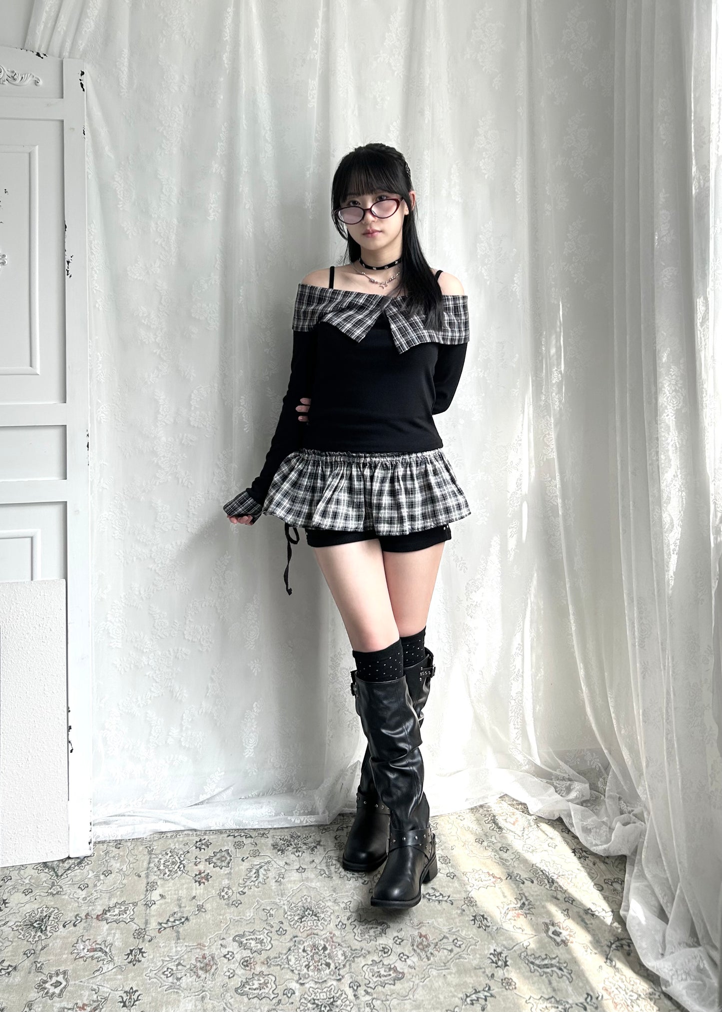 𝐓𝐰𝐨 𝐖𝐚𝐲 𝐂𝐡𝐞𝐜𝐤𝐞𝐝 𝐑𝐮𝐟𝐟𝐥𝐞 𝐋𝐚𝐲𝐞𝐫𝐢𝐧𝐠 𝐒𝐤𝐢𝐫𝐭