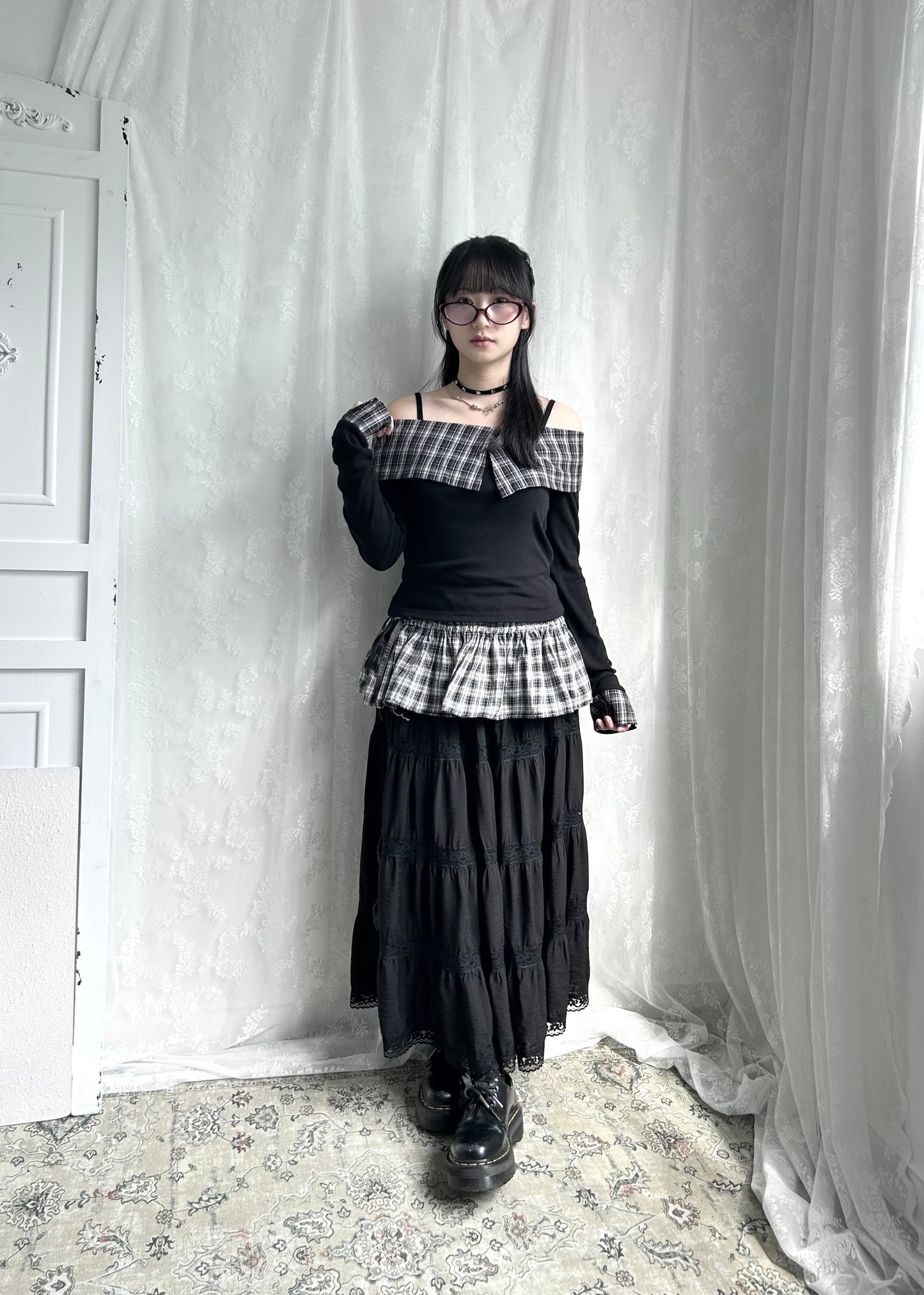 𝐓𝐰𝐨 𝐖𝐚𝐲 𝐂𝐡𝐞𝐜𝐤𝐞𝐝 𝐑𝐮𝐟𝐟𝐥𝐞 𝐋𝐚𝐲𝐞𝐫𝐢𝐧𝐠 𝐒𝐤𝐢𝐫𝐭