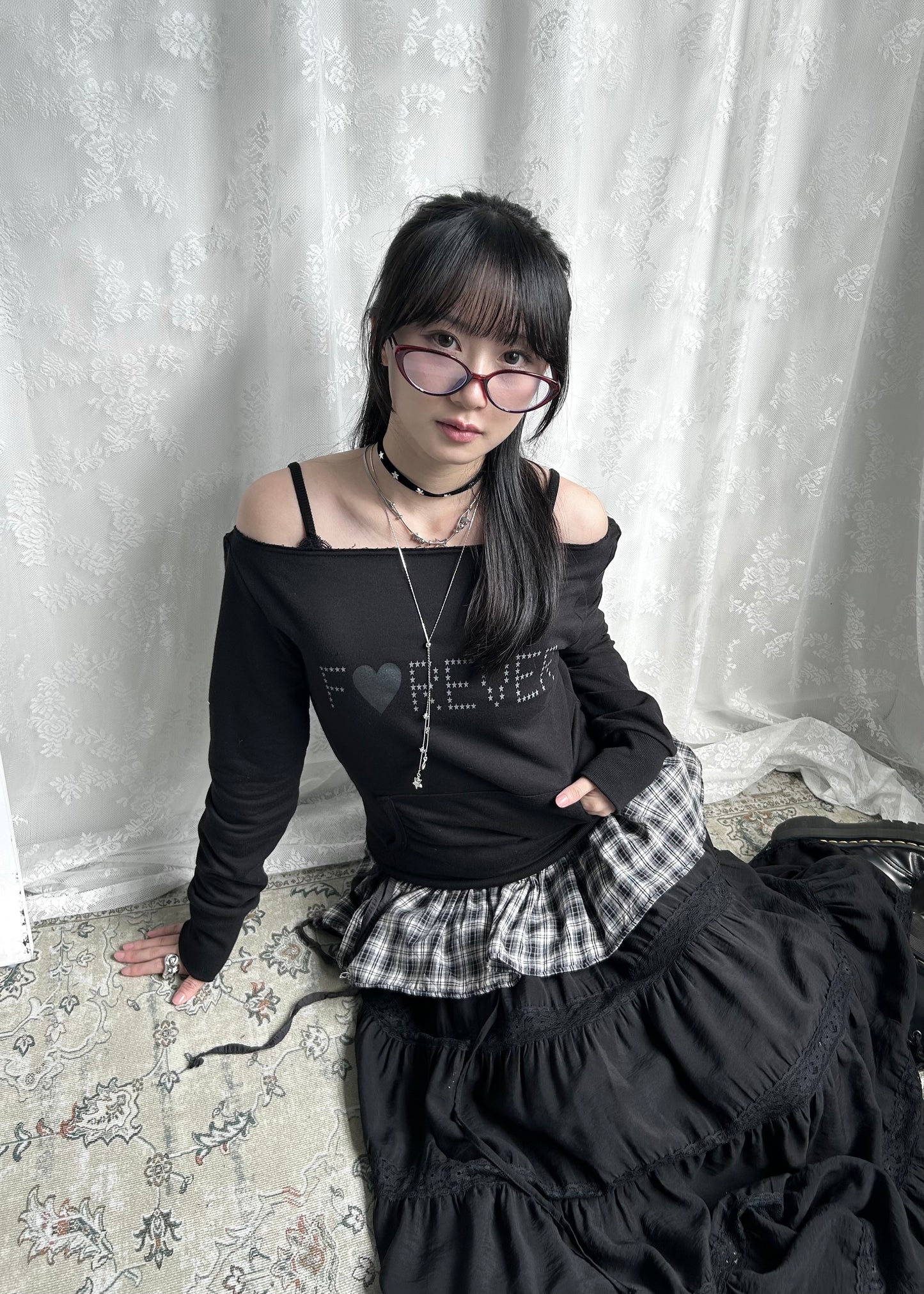 𝐅♥𝐑𝐄𝐕𝐄𝐑 𝐎𝐟𝐟 𝐒𝐡𝐨𝐮𝐥𝐝𝐞𝐫 𝐓𝐨𝐩 - 𝐁𝐥𝐚𝐜𝐤