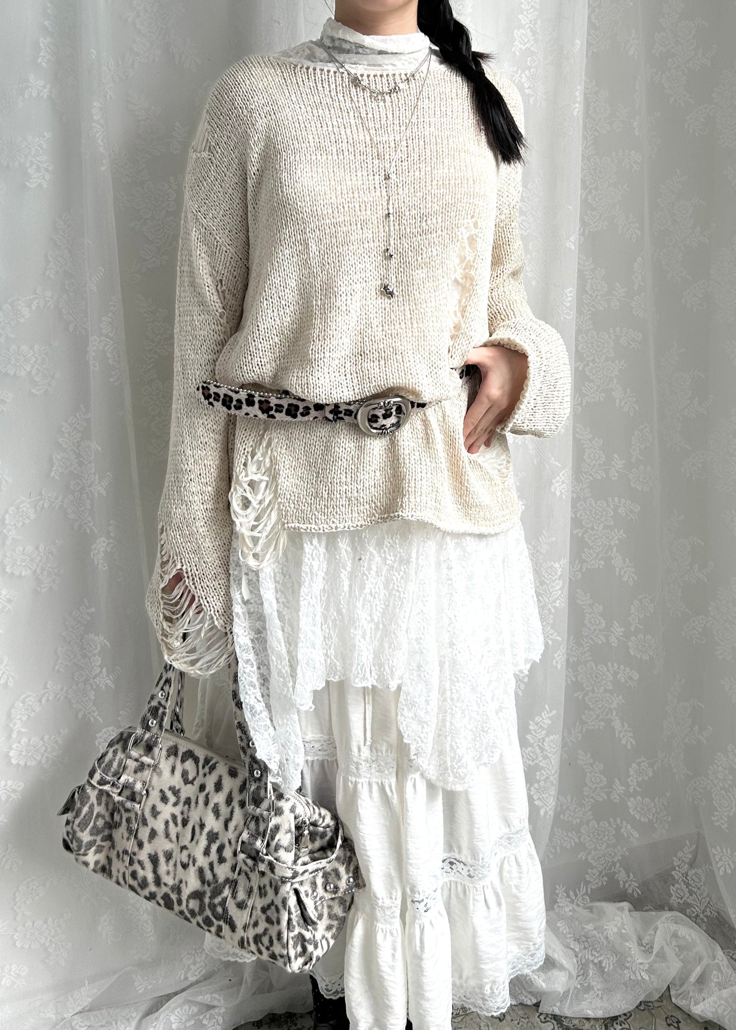 𝐄𝐜𝐡𝐨 𝐃𝐢𝐬𝐭𝐫𝐞𝐬𝐬𝐞𝐝 𝐊𝐧𝐢𝐭 𝐒𝐰𝐞𝐚𝐭𝐞𝐫 - 𝐁𝐞𝐢𝐠𝐞