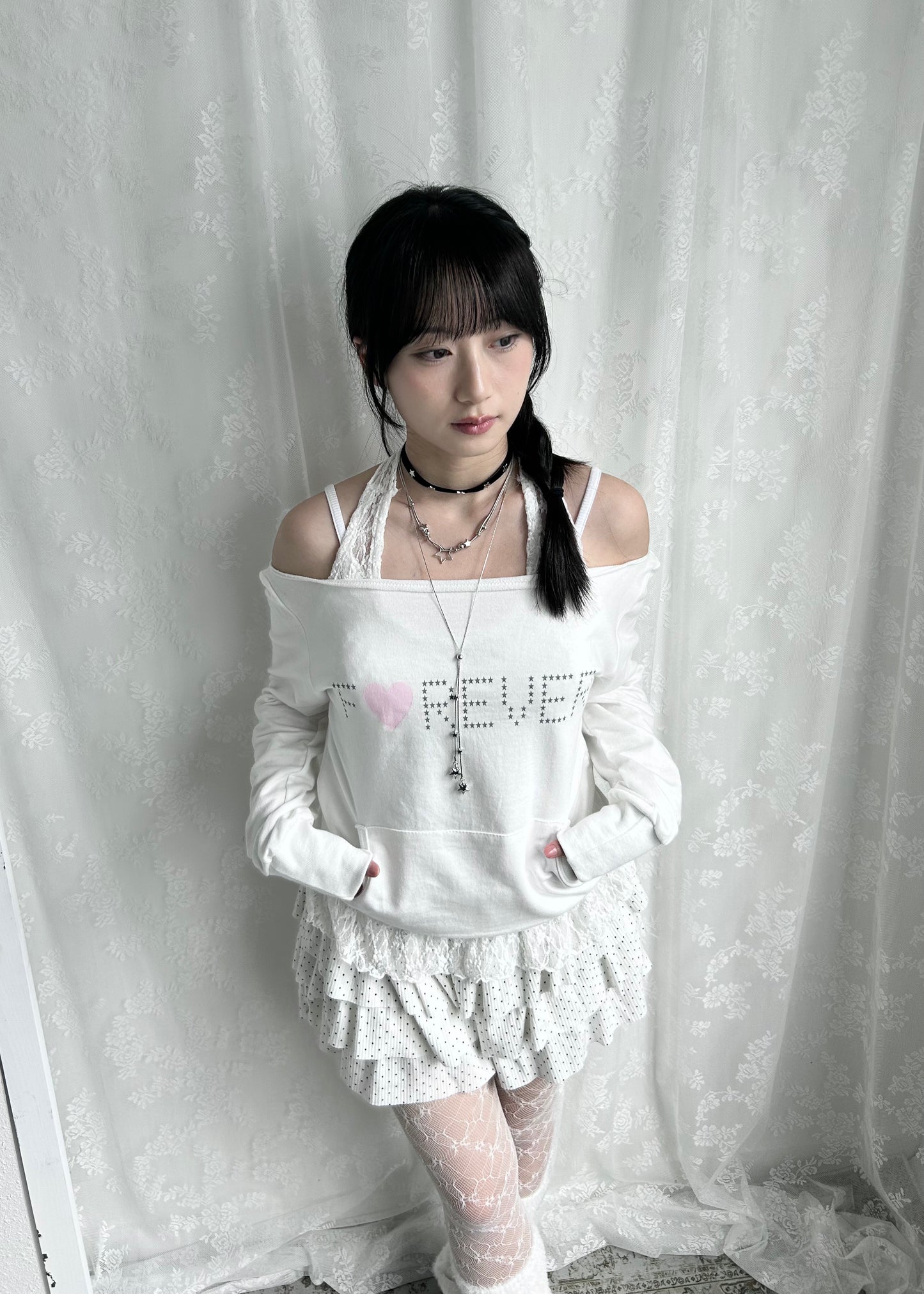 𝐅♥𝐑𝐄𝐕𝐄𝐑 𝐎𝐟𝐟 𝐒𝐡𝐨𝐮𝐥𝐝𝐞𝐫 𝐓𝐨𝐩 - 𝐖𝐡𝐢𝐭𝐞