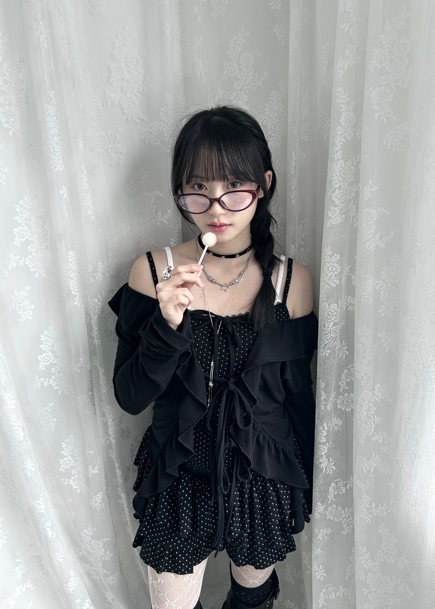 𝐏𝐨𝐥𝐤𝐚 𝐃𝐨𝐭𝐬 𝐋𝐚𝐜𝐞 𝐓𝐚𝐧𝐤 𝐓𝐨𝐩 - 𝐁𝐥𝐚𝐜𝐤