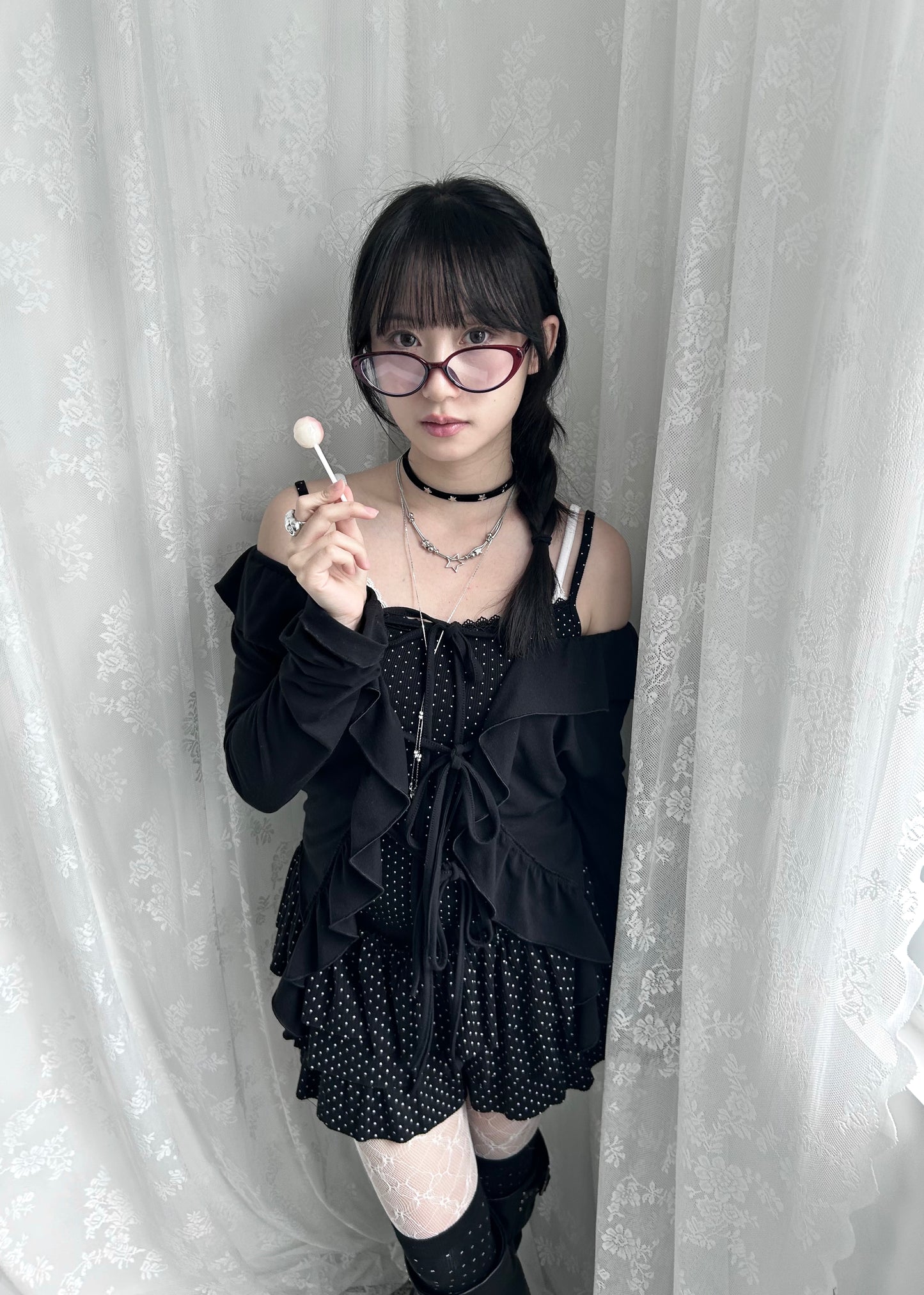 𝐏𝐨𝐥𝐤𝐚 𝐃𝐨𝐭𝐬 𝐋𝐚𝐜𝐞 𝐓𝐚𝐧𝐤 𝐓𝐨𝐩 - 𝐁𝐥𝐚𝐜𝐤