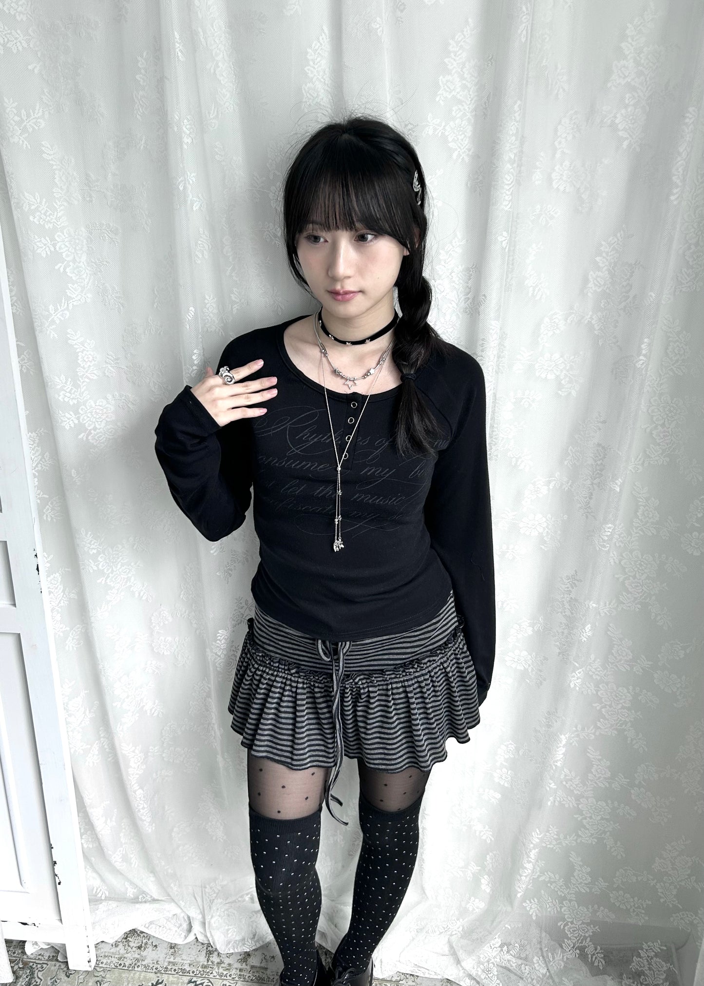 𝐒𝐭𝐫𝐢𝐩𝐞𝐝 𝐑𝐮𝐟𝐟𝐥𝐞 𝐌𝐢𝐧𝐢 𝐒𝐤𝐨𝐫𝐭