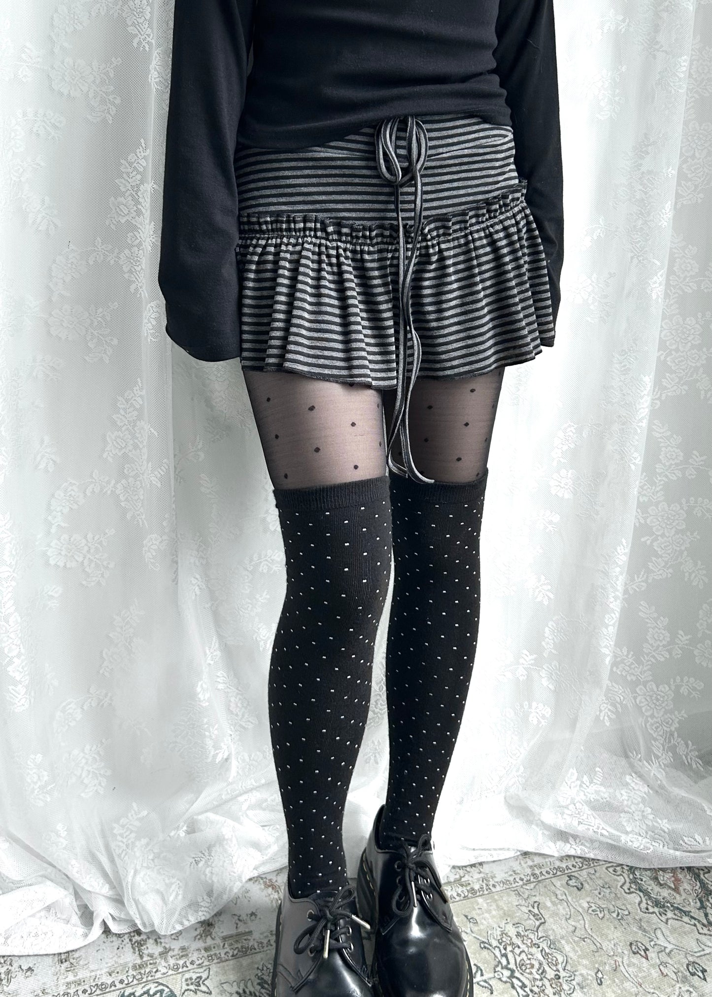 𝐒𝐭𝐫𝐢𝐩𝐞𝐝 𝐑𝐮𝐟𝐟𝐥𝐞 𝐌𝐢𝐧𝐢 𝐒𝐤𝐨𝐫𝐭