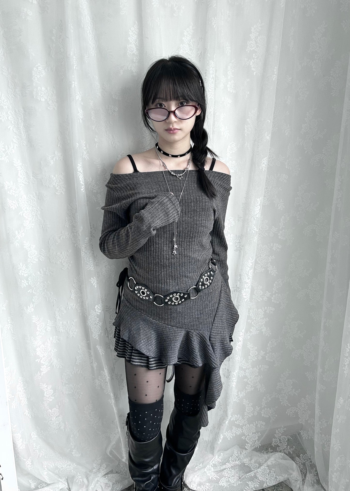 𝐒𝐭𝐫𝐢𝐩𝐞𝐝 𝐑𝐮𝐟𝐟𝐥𝐞 𝐌𝐢𝐧𝐢 𝐒𝐤𝐨𝐫𝐭