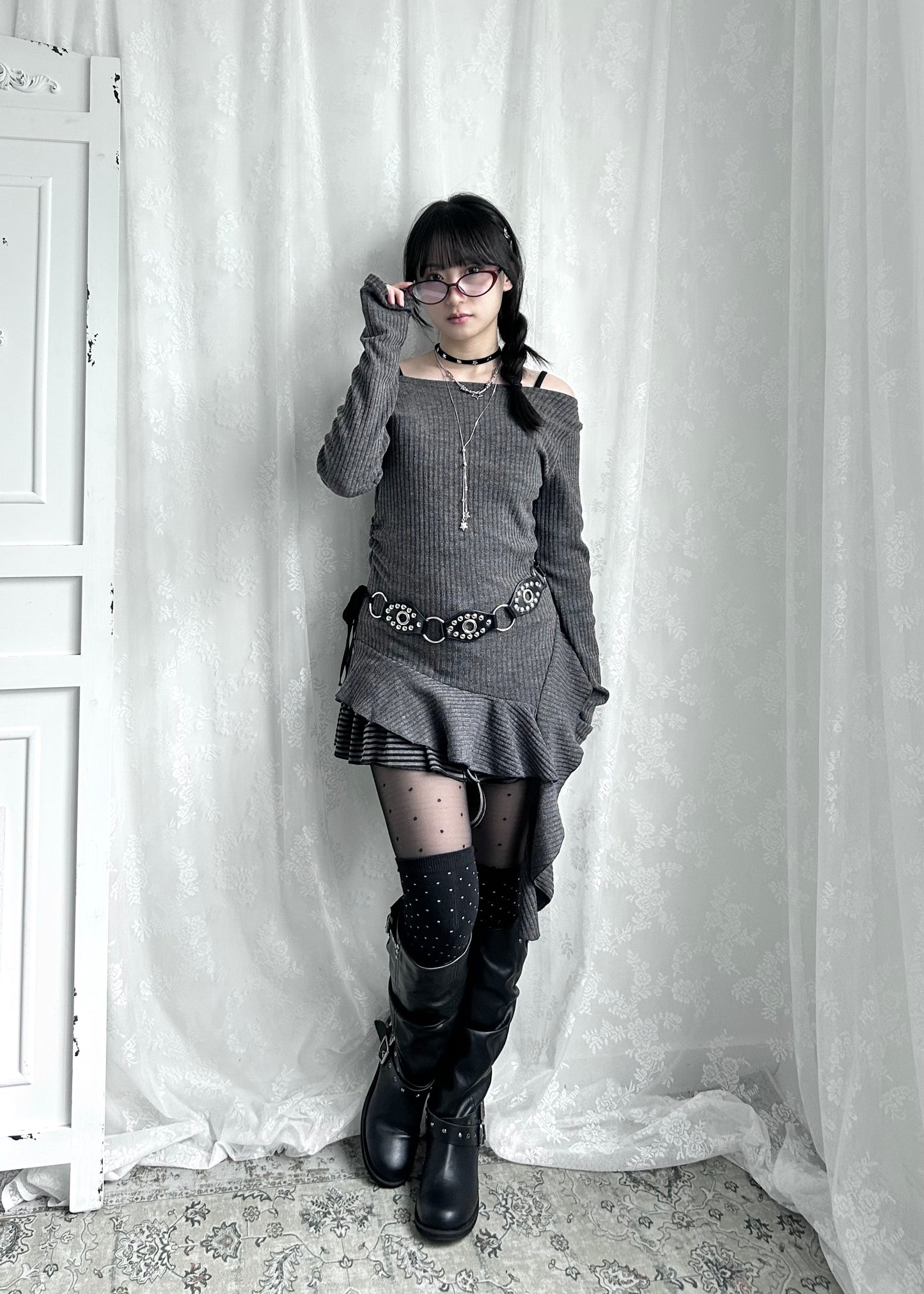 𝐒𝐭𝐫𝐢𝐩𝐞𝐝 𝐑𝐮𝐟𝐟𝐥𝐞 𝐌𝐢𝐧𝐢 𝐒𝐤𝐨𝐫𝐭