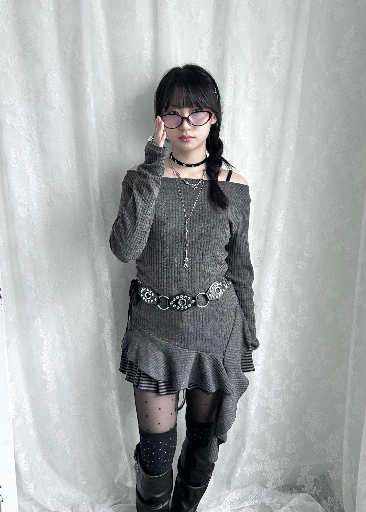 𝐒𝐭𝐫𝐢𝐩𝐞𝐝 𝐑𝐮𝐟𝐟𝐥𝐞 𝐌𝐢𝐧𝐢 𝐒𝐤𝐨𝐫𝐭