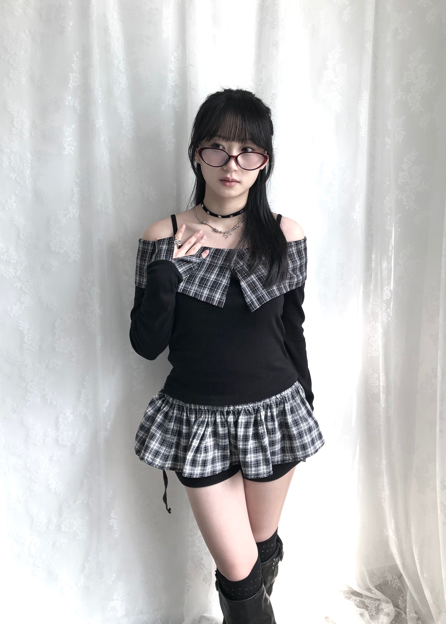 𝐓𝐰𝐨 𝐖𝐚𝐲 𝐂𝐡𝐞𝐜𝐤𝐞𝐝 𝐑𝐮𝐟𝐟𝐥𝐞 𝐋𝐚𝐲𝐞𝐫𝐢𝐧𝐠 𝐒𝐤𝐢𝐫𝐭