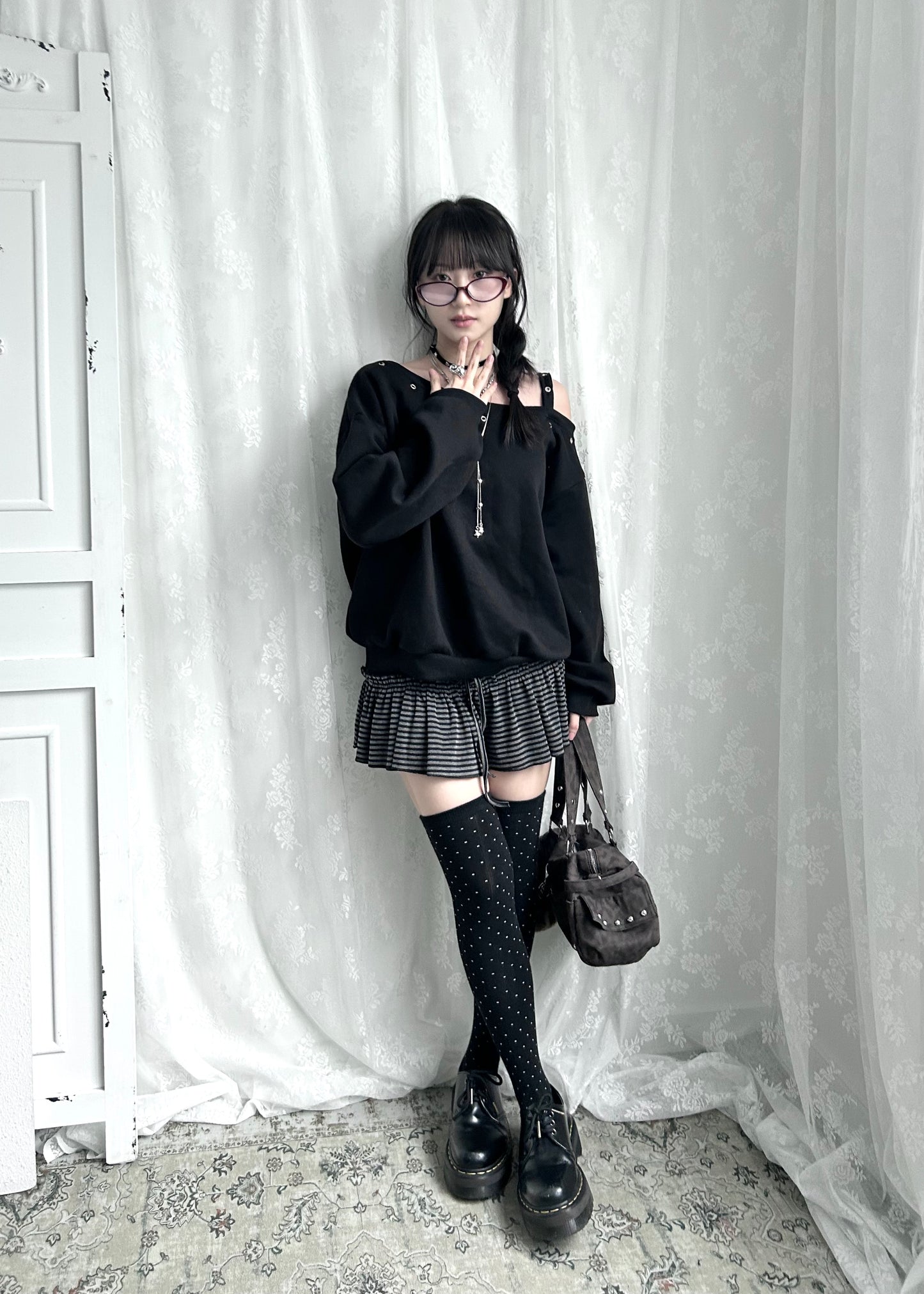 𝐒𝐭𝐫𝐢𝐩𝐞𝐝 𝐑𝐮𝐟𝐟𝐥𝐞 𝐌𝐢𝐧𝐢 𝐒𝐤𝐨𝐫𝐭