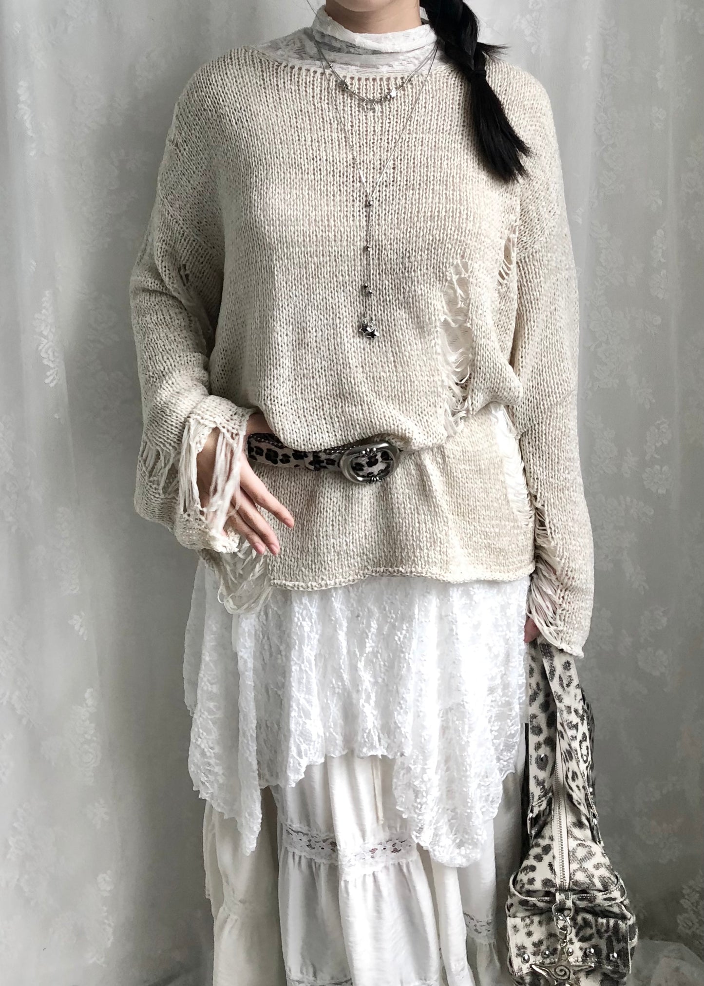 𝐄𝐜𝐡𝐨 𝐃𝐢𝐬𝐭𝐫𝐞𝐬𝐬𝐞𝐝 𝐊𝐧𝐢𝐭 𝐒𝐰𝐞𝐚𝐭𝐞𝐫 - 𝐁𝐞𝐢𝐠𝐞