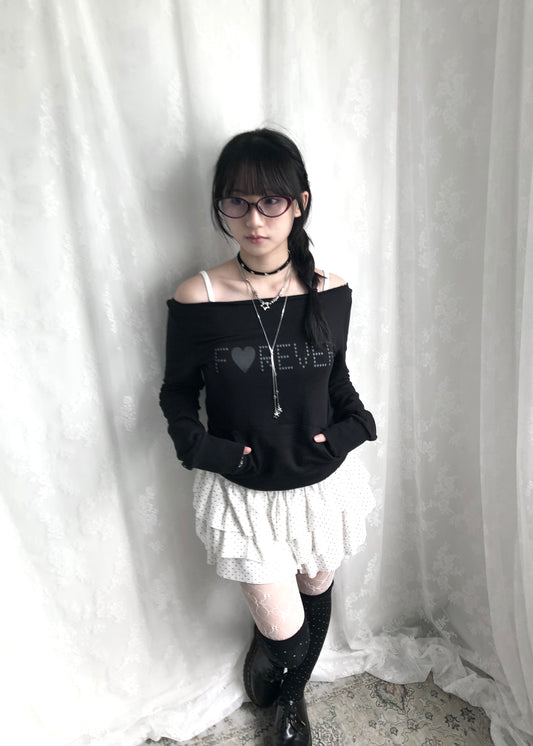 𝐅♥𝐑𝐄𝐕𝐄𝐑 𝐎𝐟𝐟 𝐒𝐡𝐨𝐮𝐥𝐝𝐞𝐫 𝐓𝐨𝐩 - 𝐁𝐥𝐚𝐜𝐤