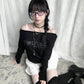 𝐅♥𝐑𝐄𝐕𝐄𝐑 𝐎𝐟𝐟 𝐒𝐡𝐨𝐮𝐥𝐝𝐞𝐫 𝐓𝐨𝐩 - 𝐁𝐥𝐚𝐜𝐤