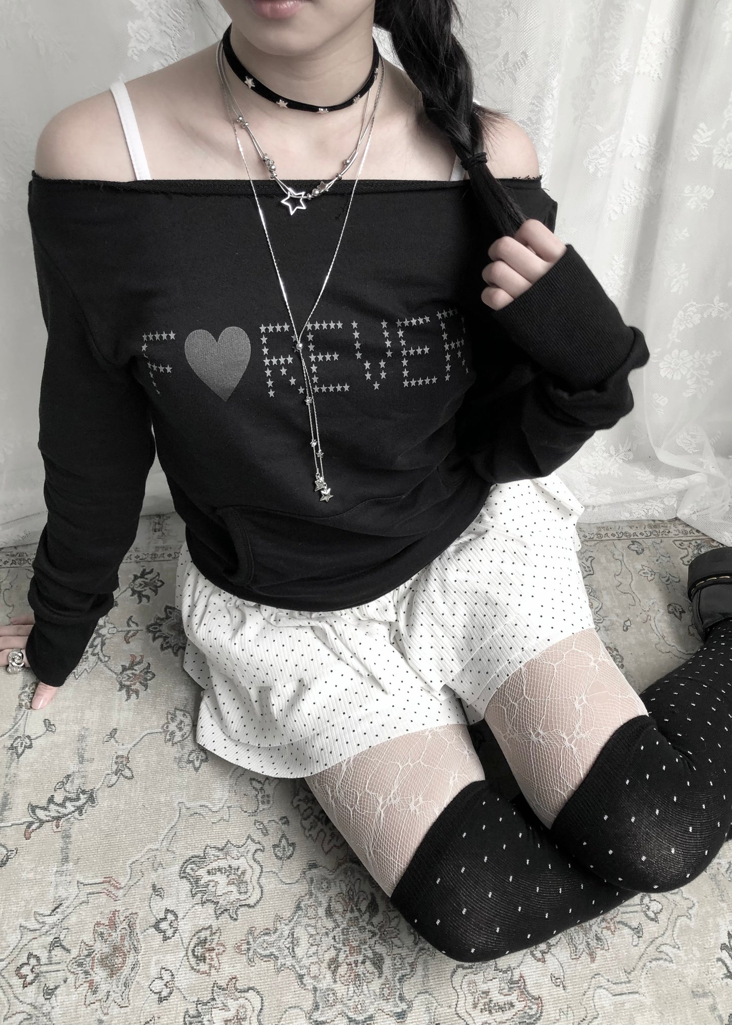 𝐅♥𝐑𝐄𝐕𝐄𝐑 𝐎𝐟𝐟 𝐒𝐡𝐨𝐮𝐥𝐝𝐞𝐫 𝐓𝐨𝐩 - 𝐁𝐥𝐚𝐜𝐤