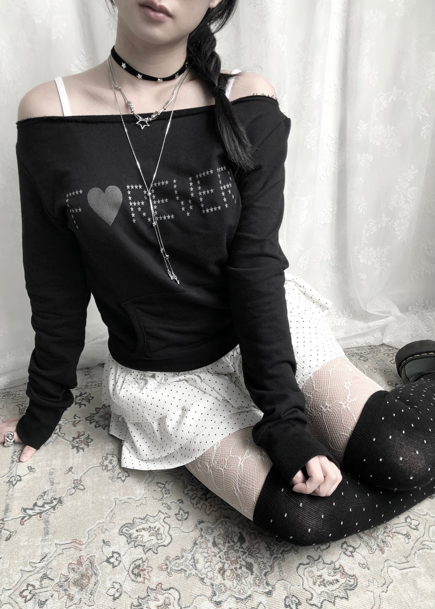 𝐅♥𝐑𝐄𝐕𝐄𝐑 𝐎𝐟𝐟 𝐒𝐡𝐨𝐮𝐥𝐝𝐞𝐫 𝐓𝐨𝐩 - 𝐁𝐥𝐚𝐜𝐤