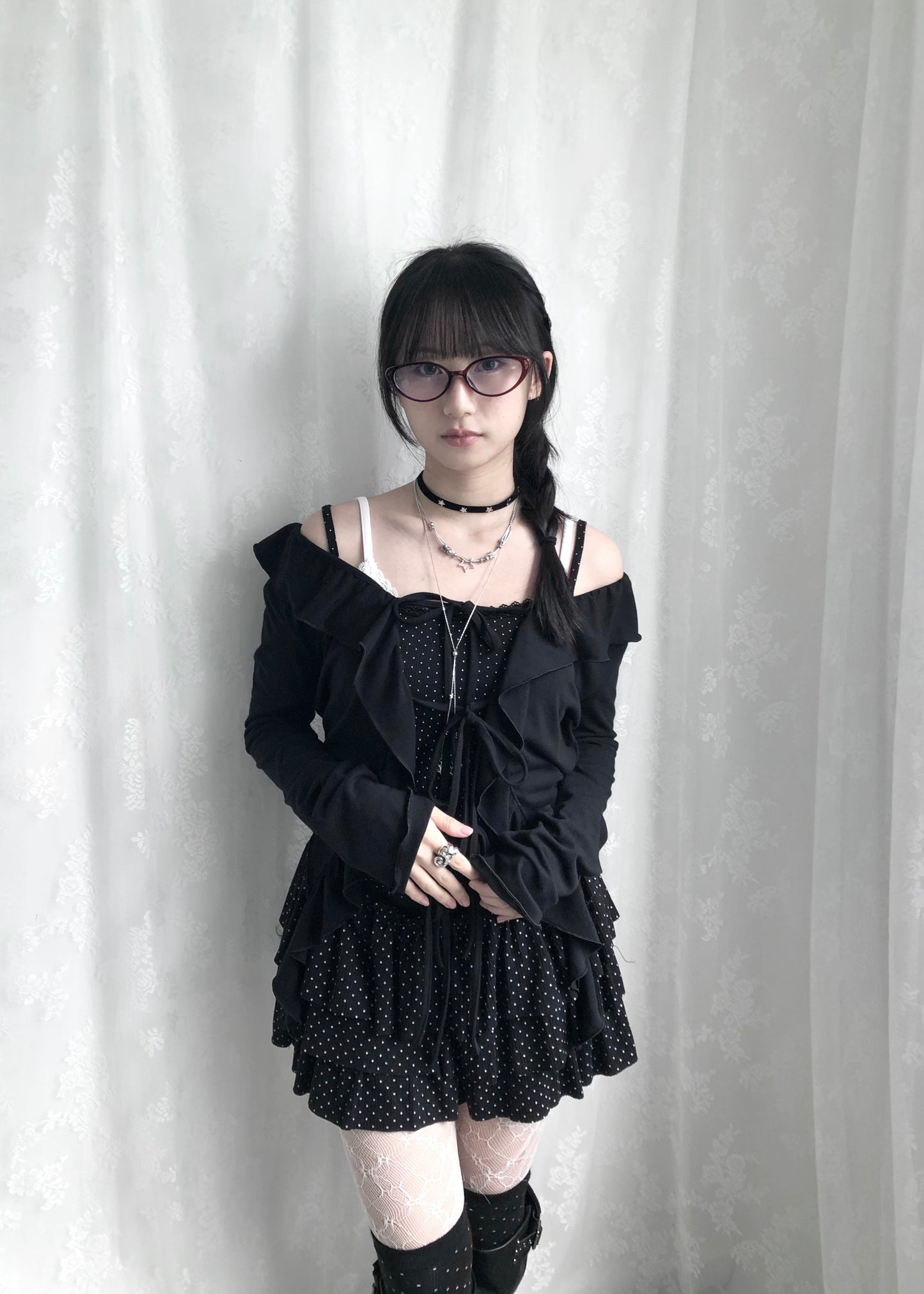 𝐅𝐢𝐨𝐫𝐞𝐭𝐭𝐚 𝐑𝐮𝐟𝐟𝐥𝐞 𝐓𝐰𝐨 𝐖𝐚𝐲 𝐓𝐨𝐩 - 𝐁𝐥𝐚𝐜𝐤