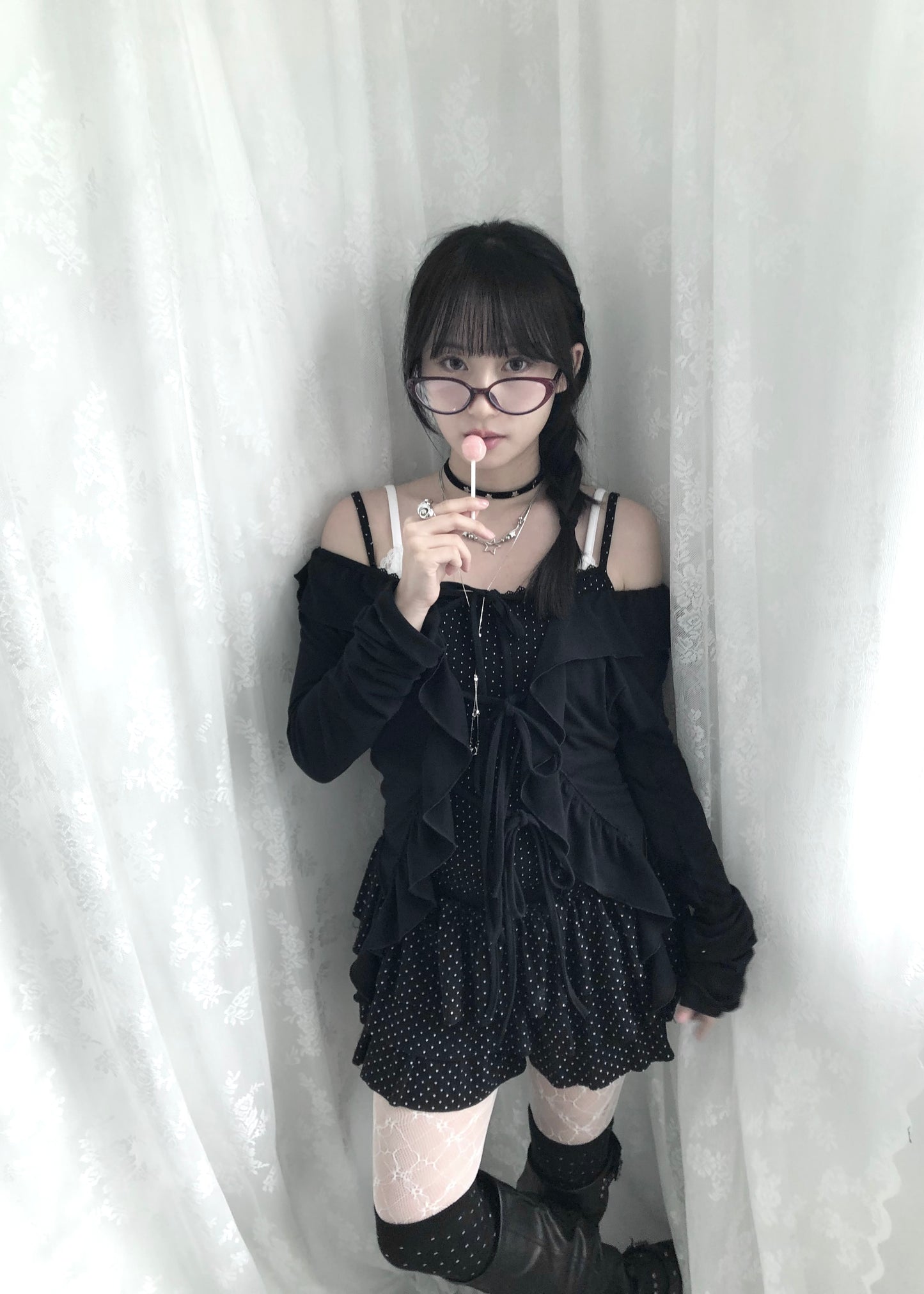 𝐅𝐢𝐨𝐫𝐞𝐭𝐭𝐚 𝐑𝐮𝐟𝐟𝐥𝐞 𝐓𝐰𝐨 𝐖𝐚𝐲 𝐓𝐨𝐩 - 𝐁𝐥𝐚𝐜𝐤