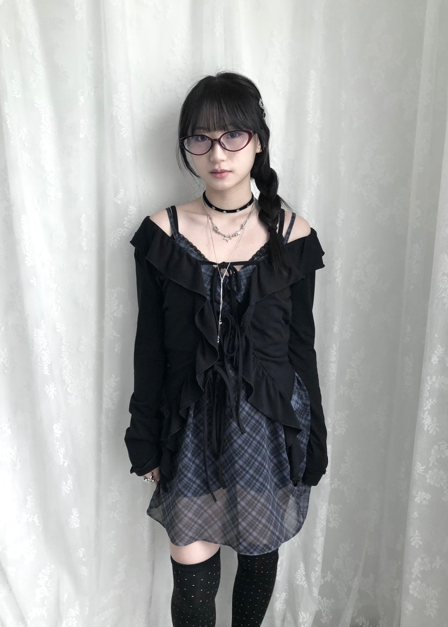 𝐅𝐢𝐨𝐫𝐞𝐭𝐭𝐚 𝐑𝐮𝐟𝐟𝐥𝐞 𝐓𝐰𝐨 𝐖𝐚𝐲 𝐓𝐨𝐩 - 𝐁𝐥𝐚𝐜𝐤