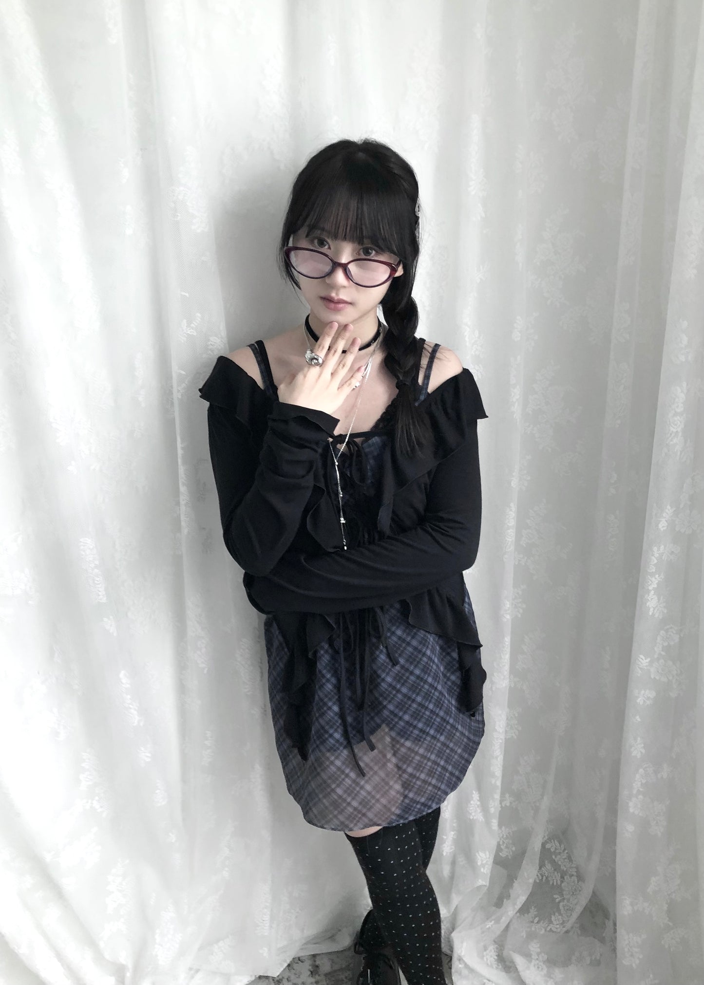 𝐅𝐢𝐨𝐫𝐞𝐭𝐭𝐚 𝐑𝐮𝐟𝐟𝐥𝐞 𝐓𝐰𝐨 𝐖𝐚𝐲 𝐓𝐨𝐩 - 𝐁𝐥𝐚𝐜𝐤