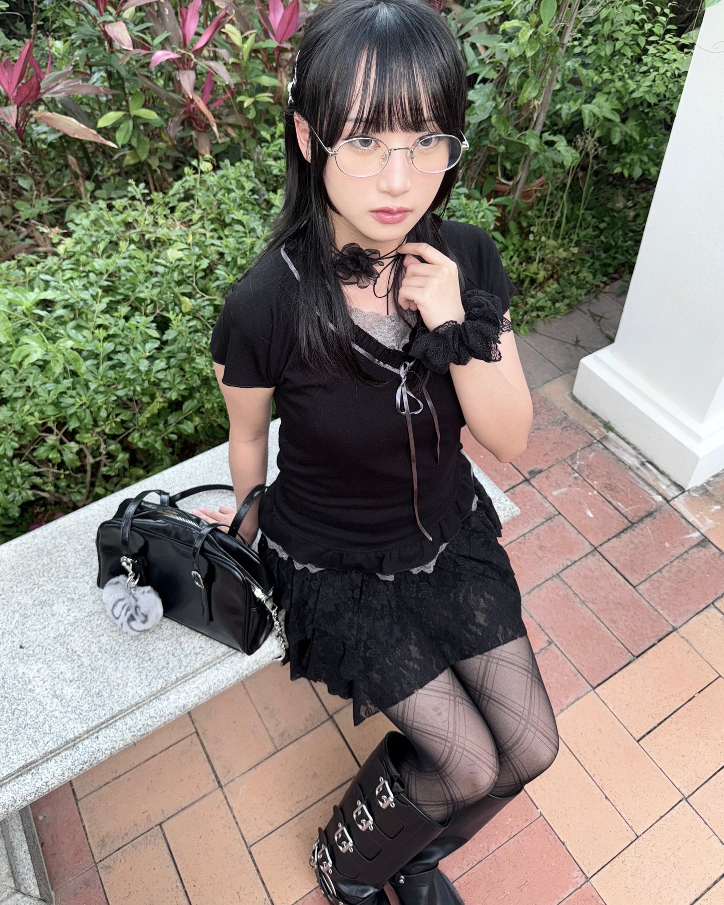 𝐊𝐢𝐚𝐫𝐫𝐚 𝐕𝐢𝐧𝐭𝐚𝐠𝐞 𝐕 𝐍𝐞𝐜𝐤 𝐋𝐚𝐜𝐞 𝐓𝐨𝐩 - 𝐁𝐥𝐚𝐜𝐤
